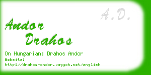 andor drahos business card